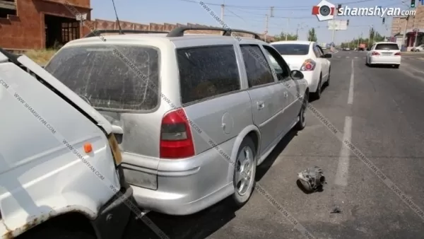Շղթայական վթար Երևանում. բախվել են Nissan Altima, Opel, Ford Transit և Daewoo Nexia մակնիշի մեքենաները