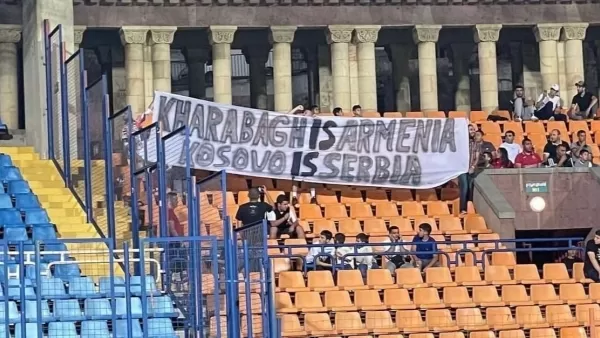 «Kharabakh is Armenia, Kosovo is Serbia». ակցիա՝ Փյունիկ-Ցրվենա Զվեզդա խաղում