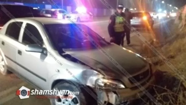 Վթար` Թբիլիսյան խճուղում. մեքենան հայտնվել է մայթին, կա վիրավոր