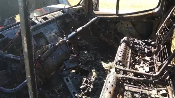 ՏԵՍԱՆՅՈՒԹ. Գյումրի-Վանաձոր ավտոճանապարհին ավտոմեքենա է այրվել 