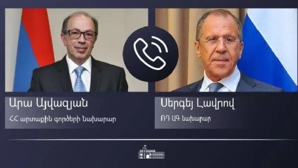 ՀՀ ԱԳ նախարար Արա Այվազյանի հեռախոսազրույցը ՌԴ ԱԳ նախարար Սերգեյ Լավրովի հետ