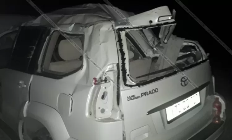 Toyota Land Cruiser-ով Զոդի կամրջից մի քանի մետր բարձրությունից ընկնելով հայտնվել է ձորում. կա 4 վիրավոր