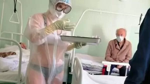 Տուլայում շոգի պատճառով բժշկուհին հիվանդասենյակ է մտել թափանցիկ բժշկական հագուստով