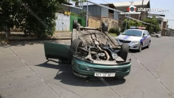 Խոշոր ավտովթար Երևանում․ բախվել են Mercedes-ն ու Opel-ը. վերջինը գլխիվայր շրջվել է․ կա վիրավոր 