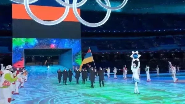 Լուսանկարներ․  Հայաստանի պատվիրակությունը Պեկին 2022 Օլիմպիական խաղերի բացման արարողությանը