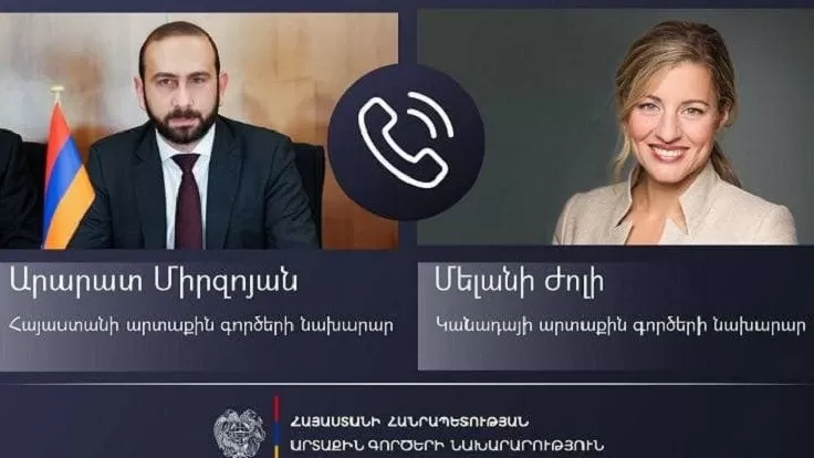 Ադրբեջանը ԼՂ–ում իրականացնում է իր ծրագրած էթնիկ զտումների քաղաքականությունը. Արարատ Միրզոյանը՝ Կանադայի պաշտոնակցին