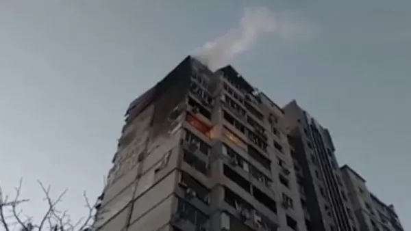 ՏԵՍԱՆՅՈՒԹ․ Կիևի երկնքում ռուսական հրթիռ է խոցվել, որի մնացորդներն ընկել են բարձրահարկ շենքի վրա