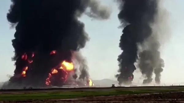 ՏԵՍԱՆՅՈՒԹ. Իրանի և Աֆղանստանի սահմանին հարյուրավոր բեռնատարներ են այրվել, կան տասնյակ վիրավորներ