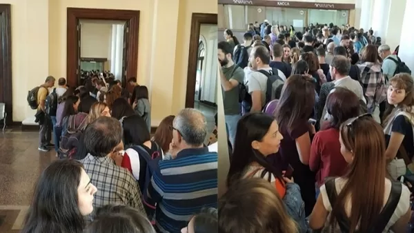 Երևան-Գյումրի գնացքի տոմսերի համար մարդիկ 3-4 ժամ հերթ են կանգնում. Հայկական Ժամանակ