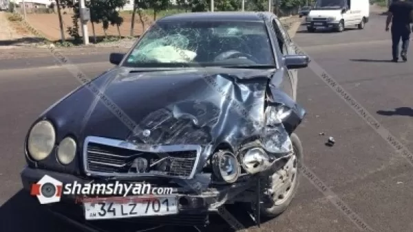 Խոշոր ավտովթար՝ Արմավիրի մարզում. բախվել են Mercedes-ն ու «07»-ը. կա վիրավոր