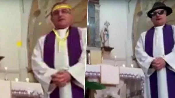 ՏԵՍԱՆՅՈՒԹ. Իտալացի քահանան առցանց պատարագի ժամանակ միացրել է «ծիծաղաշարժ» վիդեոֆիլտրերը