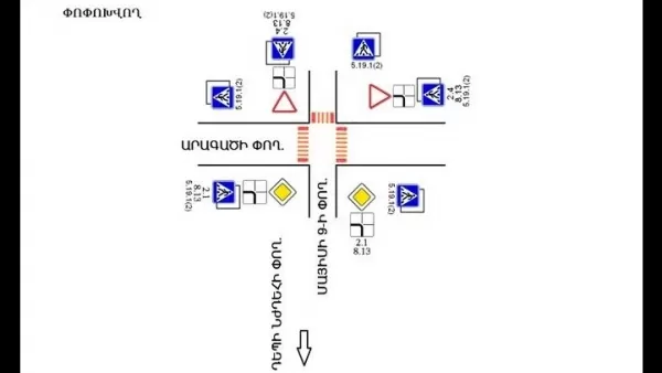 Վարորդներ ուշադրություն. երթևեկության կազմակերպման փոփոխություն՝ Մայիսի 9-ի-Արագածի փողոցների խաչմերուկում 