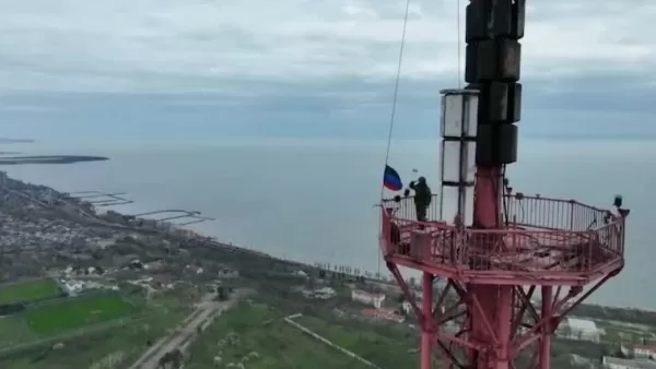 ՏԵՍԱՆՅՈՒԹ. Մարիուպոլի հեռուստաաշտարակի վրա բարձրացվել է Դոնեցկի դրոշը