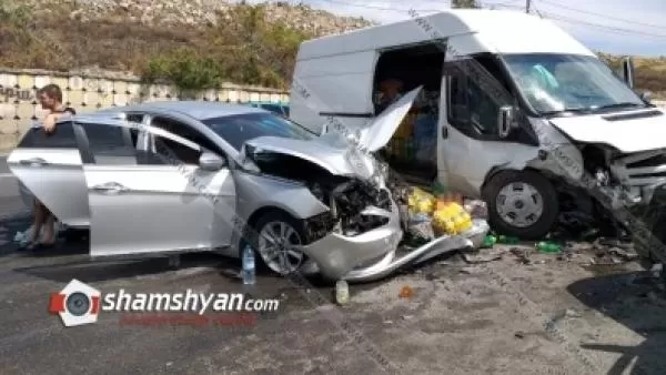 Խոշոր ավտովթար Երևանում. բախվել են Hyundai Sonata-ն, Opel Astra-ն և Ford Transit-ը. 3 վիրավորների մեջ կա երեխա. Shamshyan