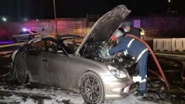 Գիշերը՝ Արցախի պողոտայում մեքենա է այրվել. ԱԻՆ