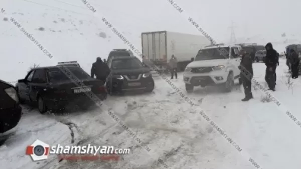 Արտակարգ իրավիճակ. մեծ թվով ավտոմեքենաներ մնացել են մերկասառույց ճանապարհին