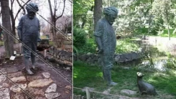 Սիրահարների այգուց գողացել են Գևորգ Էմինի հուշարձանի սիամական կատվի արձանիկը
